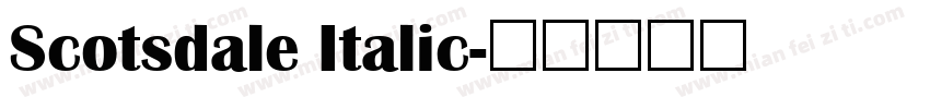 Scotsdale Italic字体转换
